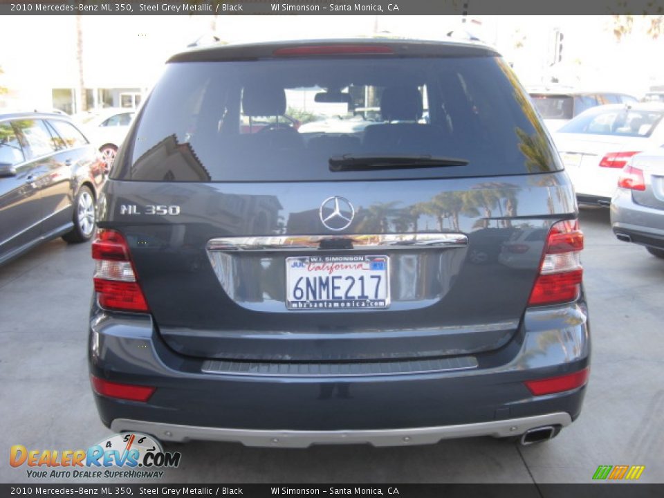 2010 Mercedes-Benz ML 350 Steel Grey Metallic / Black Photo #3