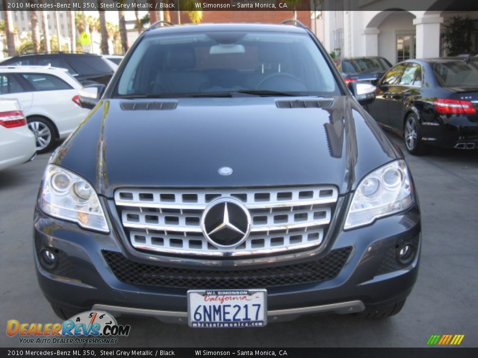 2010 Mercedes-Benz ML 350 Steel Grey Metallic / Black Photo #6