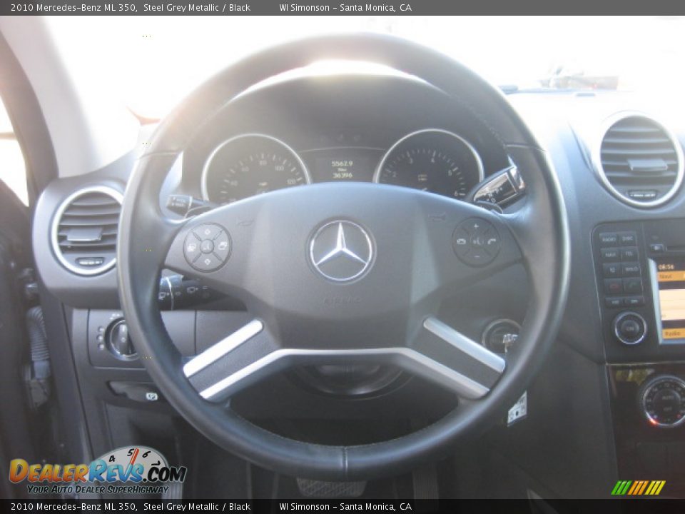 2010 Mercedes-Benz ML 350 Steel Grey Metallic / Black Photo #11