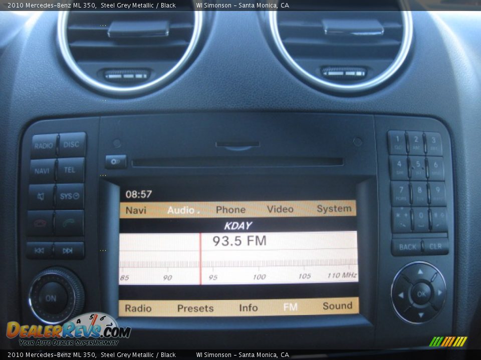 2010 Mercedes-Benz ML 350 Steel Grey Metallic / Black Photo #13