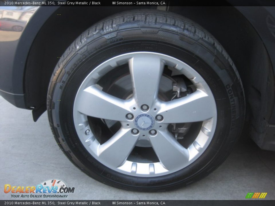 2010 Mercedes-Benz ML 350 Steel Grey Metallic / Black Photo #24