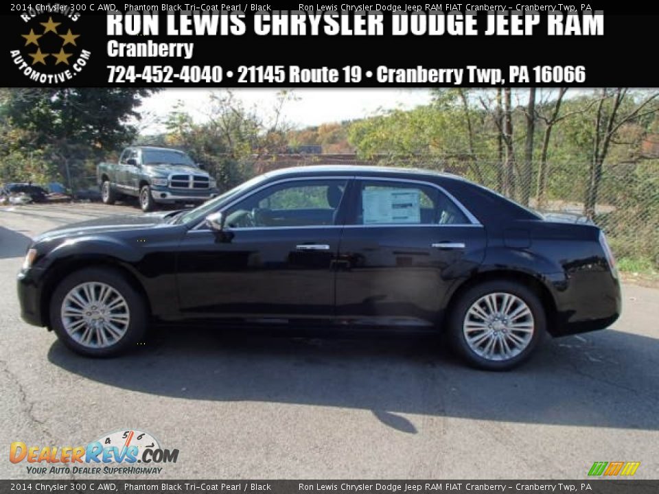 2014 Chrysler 300 C AWD Phantom Black Tri-Coat Pearl / Black Photo #1