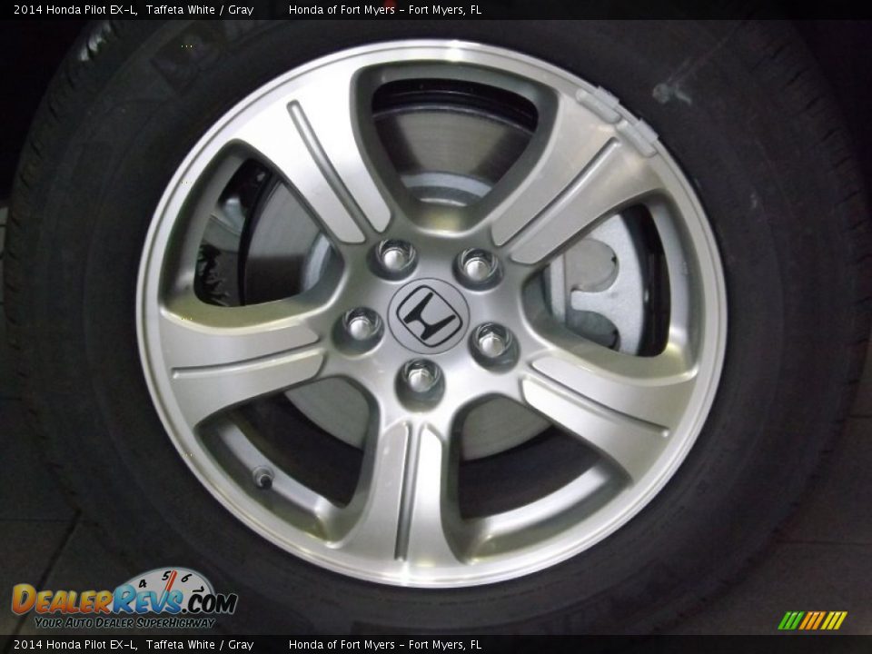 2014 Honda Pilot EX-L Taffeta White / Gray Photo #3