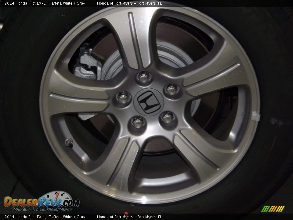 2014 Honda Pilot EX-L Taffeta White / Gray Photo #4
