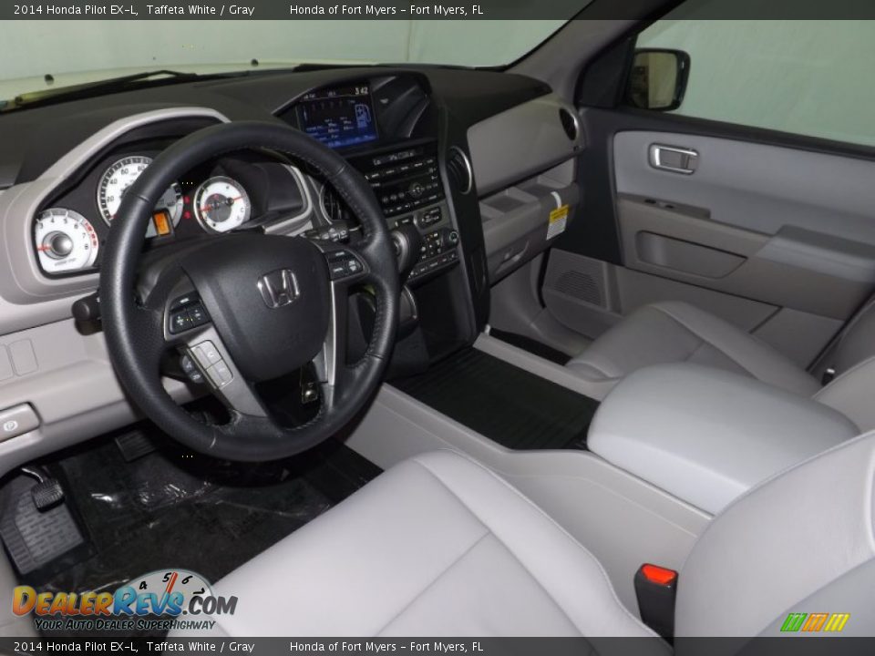 2014 Honda Pilot EX-L Taffeta White / Gray Photo #10