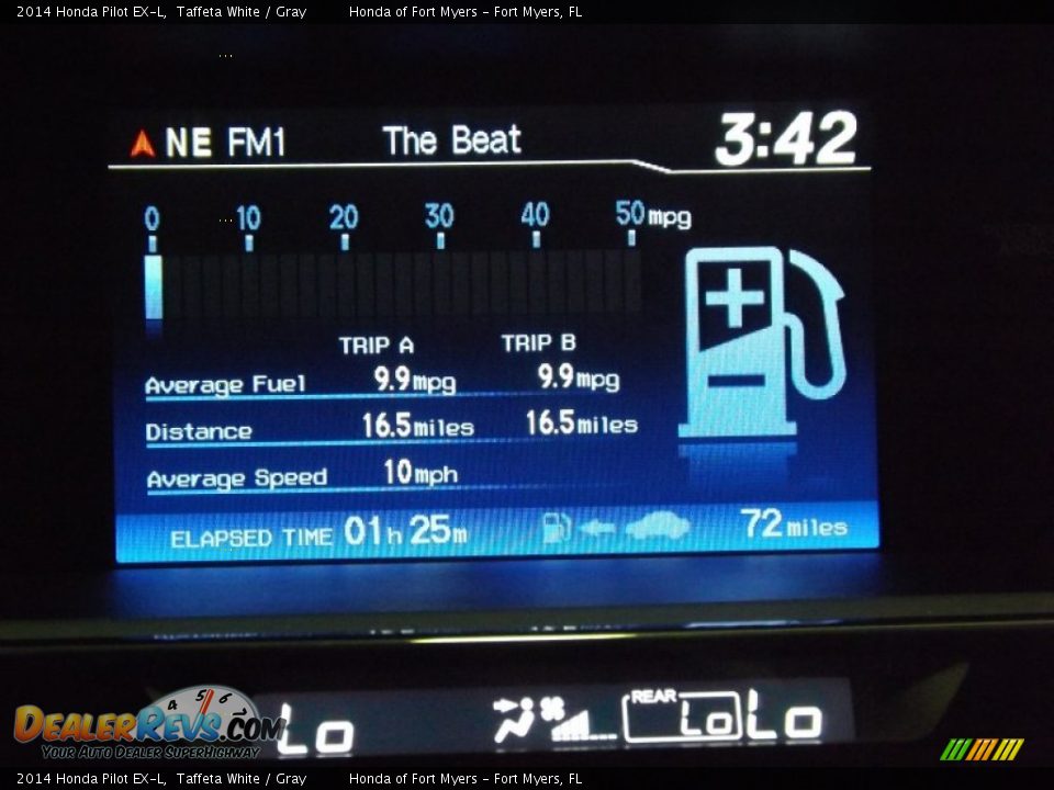 2014 Honda Pilot EX-L Taffeta White / Gray Photo #16