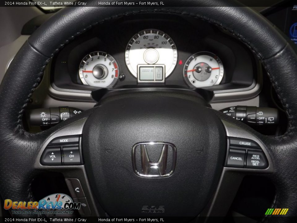 2014 Honda Pilot EX-L Taffeta White / Gray Photo #21