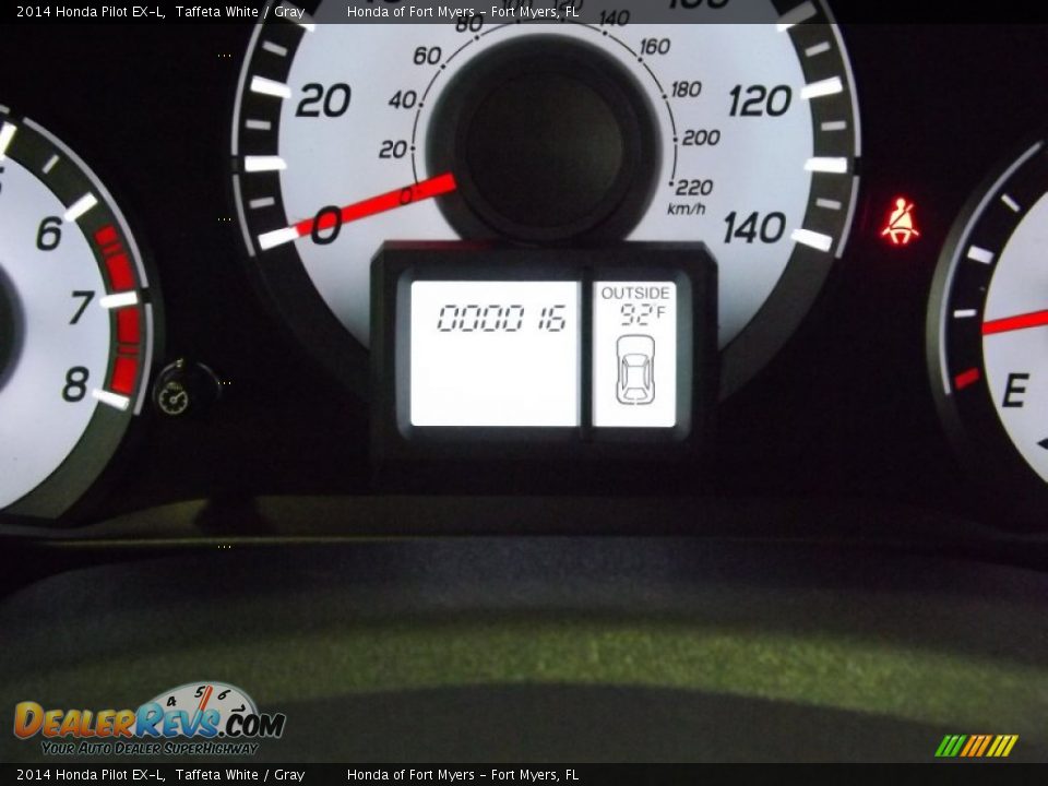 2014 Honda Pilot EX-L Taffeta White / Gray Photo #22