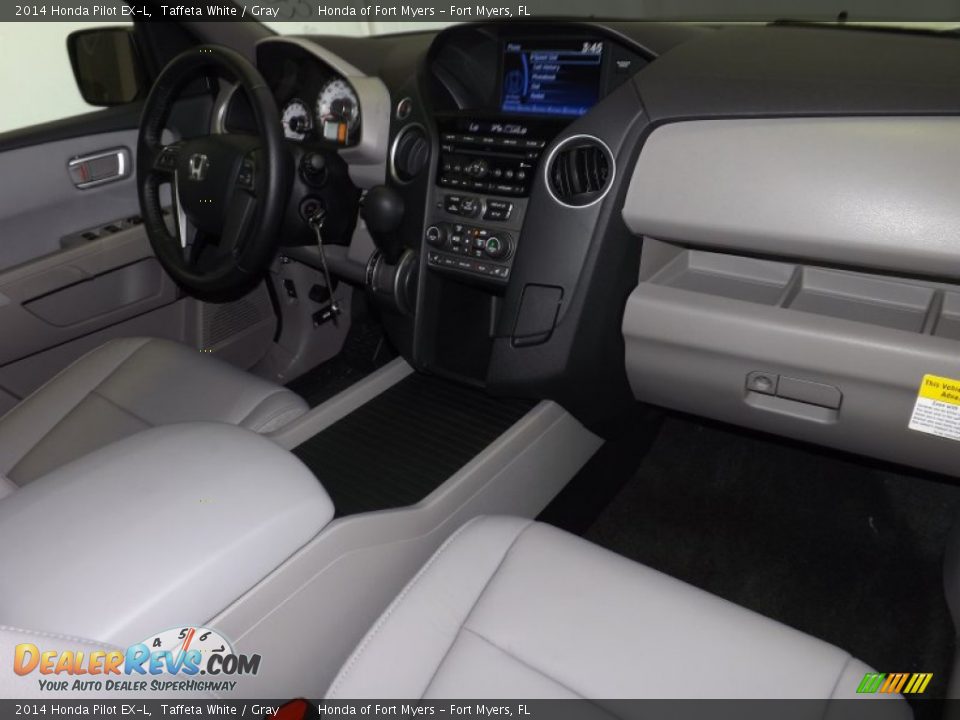 2014 Honda Pilot EX-L Taffeta White / Gray Photo #33