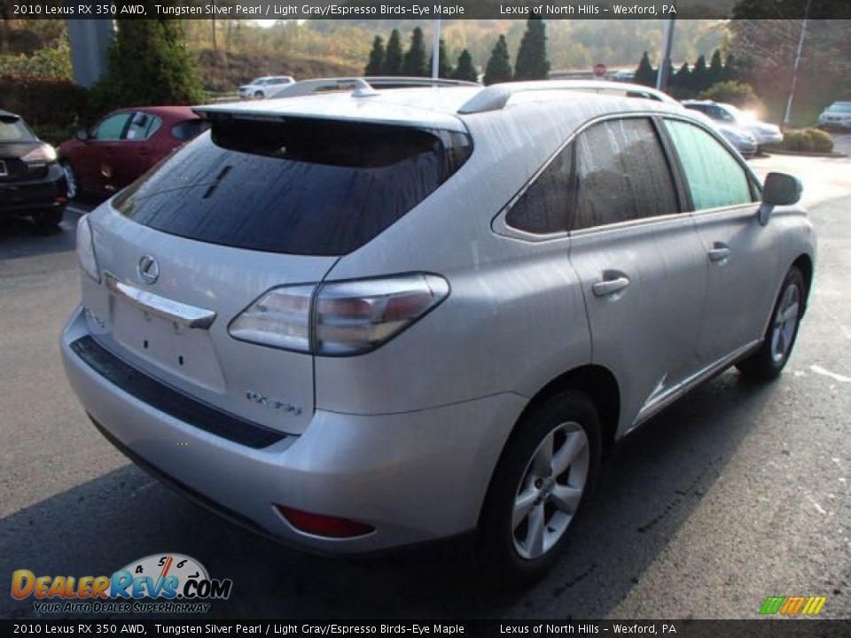 2010 Lexus RX 350 AWD Tungsten Silver Pearl / Light Gray/Espresso Birds-Eye Maple Photo #5