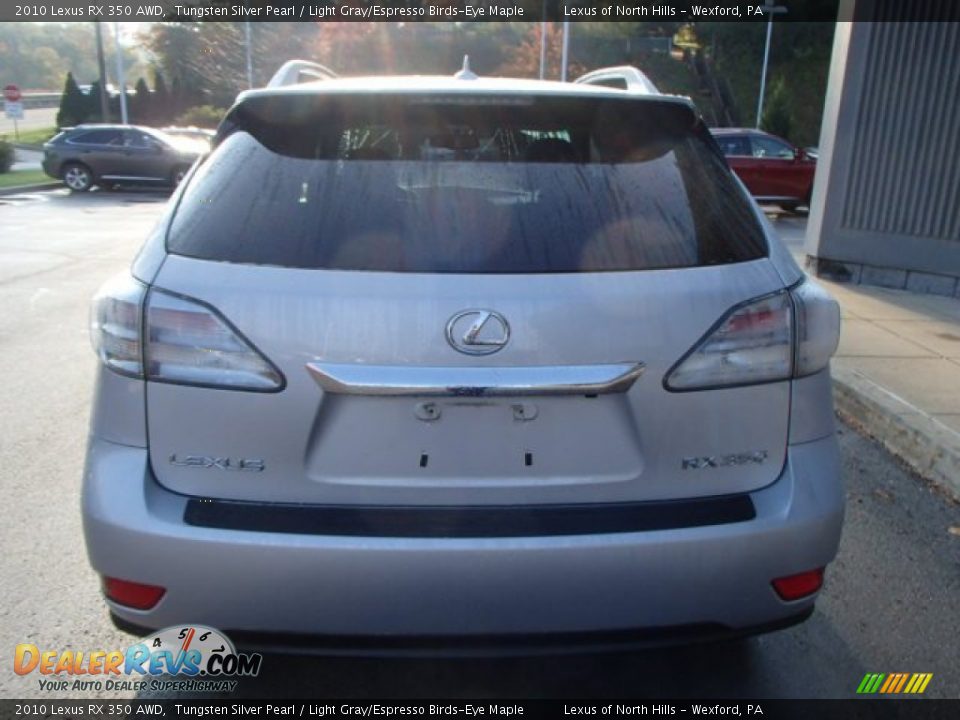 2010 Lexus RX 350 AWD Tungsten Silver Pearl / Light Gray/Espresso Birds-Eye Maple Photo #6