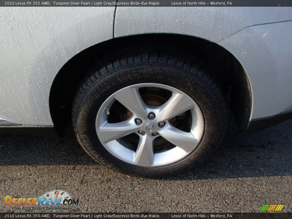 2010 Lexus RX 350 AWD Tungsten Silver Pearl / Light Gray/Espresso Birds-Eye Maple Photo #8
