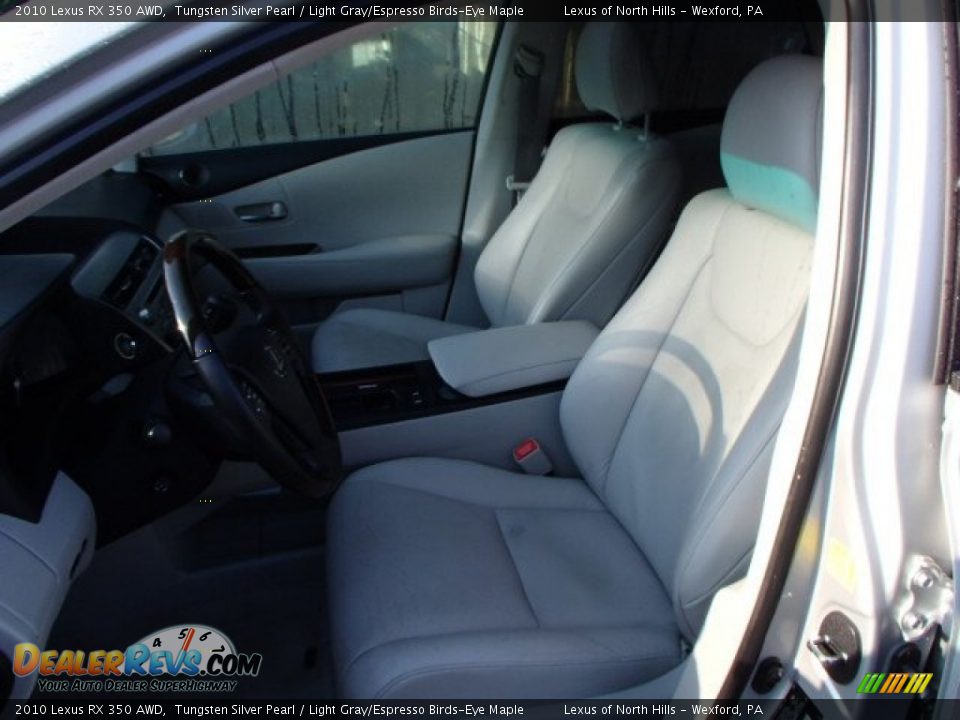 2010 Lexus RX 350 AWD Tungsten Silver Pearl / Light Gray/Espresso Birds-Eye Maple Photo #9