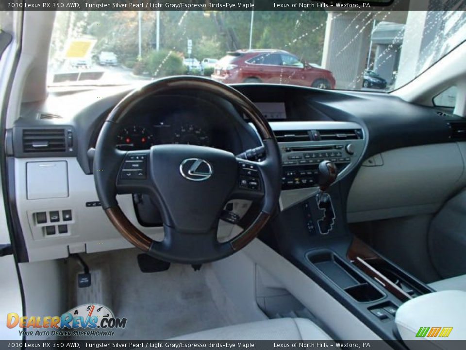 2010 Lexus RX 350 AWD Tungsten Silver Pearl / Light Gray/Espresso Birds-Eye Maple Photo #11