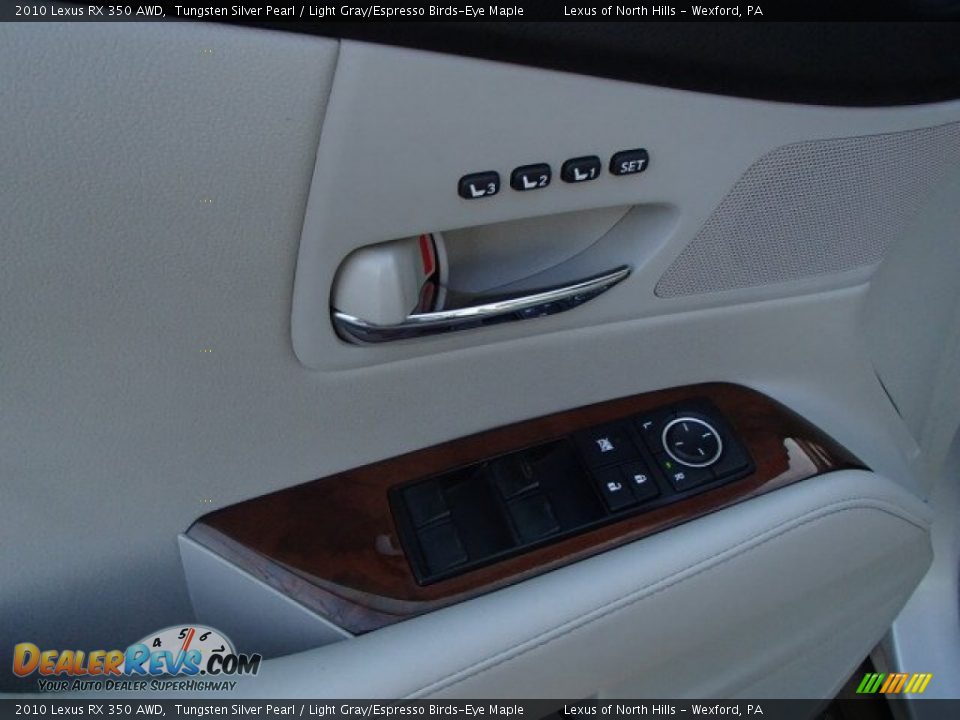 2010 Lexus RX 350 AWD Tungsten Silver Pearl / Light Gray/Espresso Birds-Eye Maple Photo #12