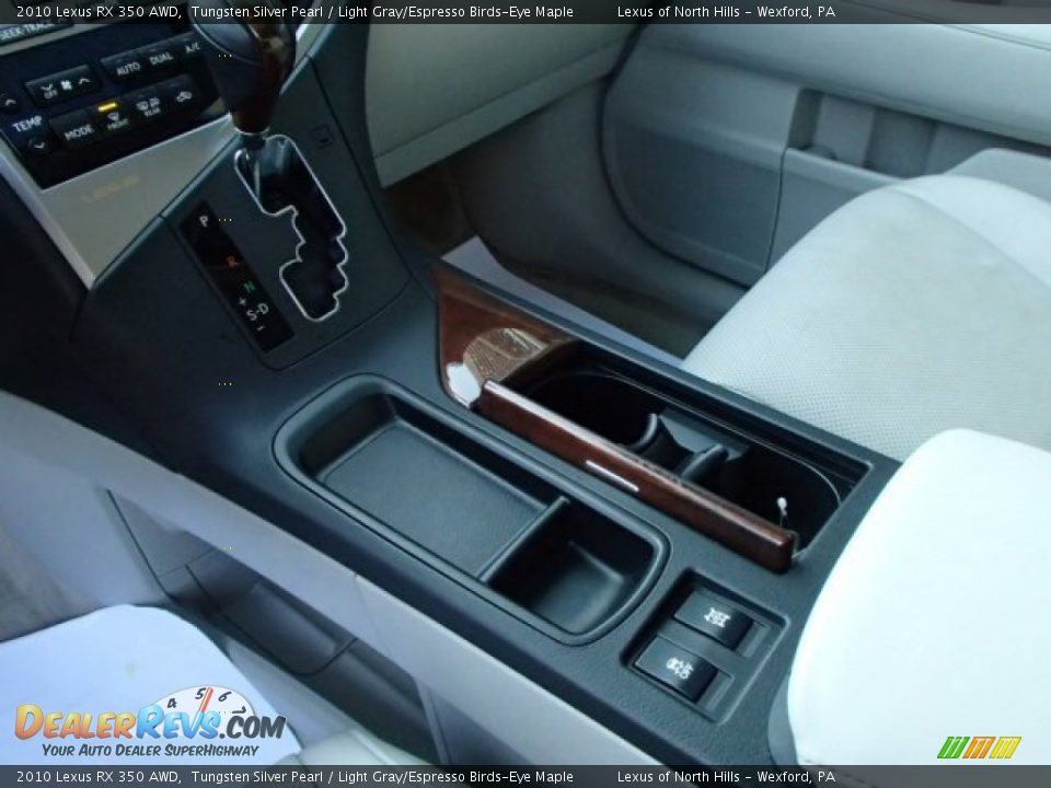 2010 Lexus RX 350 AWD Tungsten Silver Pearl / Light Gray/Espresso Birds-Eye Maple Photo #16
