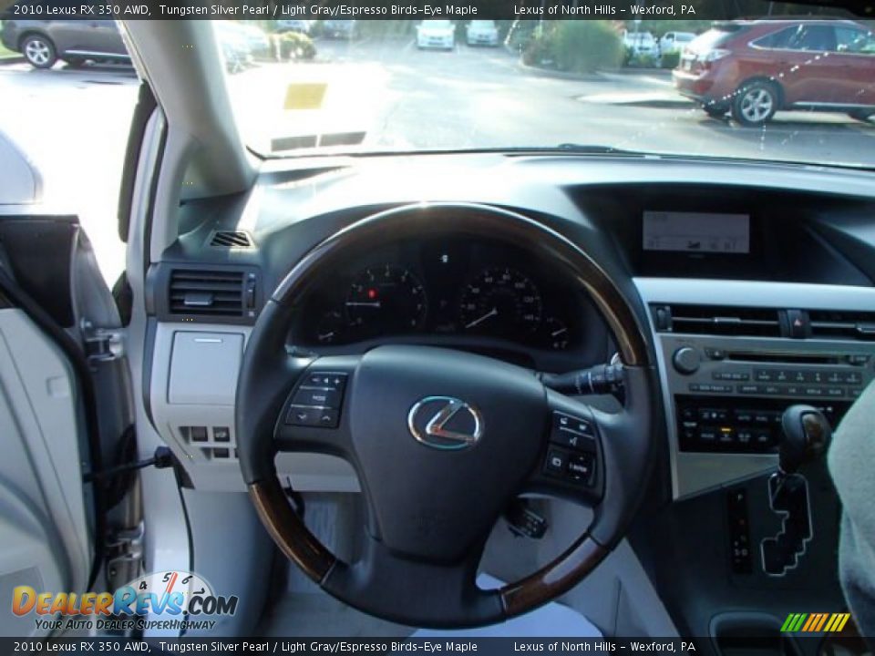 2010 Lexus RX 350 AWD Tungsten Silver Pearl / Light Gray/Espresso Birds-Eye Maple Photo #18