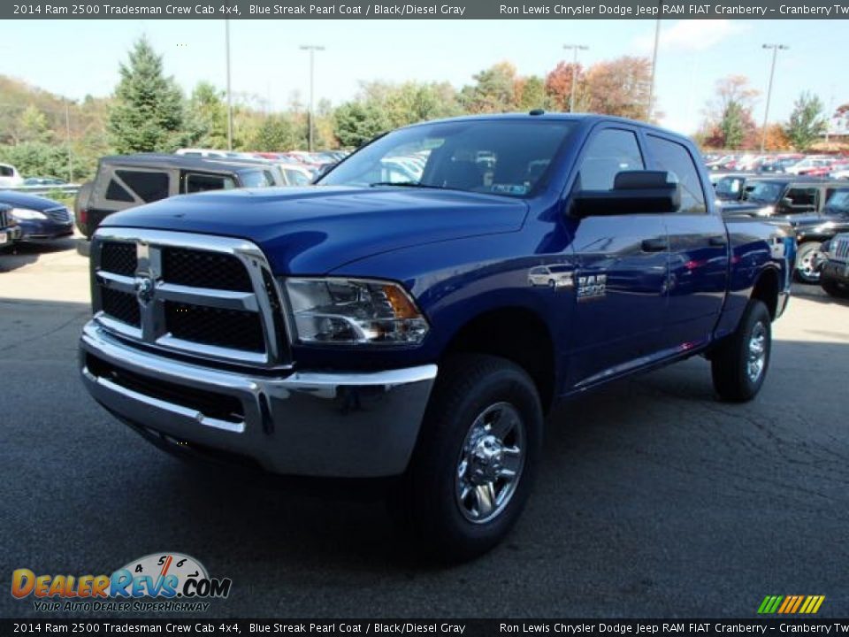 2014 Ram 2500 Tradesman Crew Cab 4x4 Blue Streak Pearl Coat / Black/Diesel Gray Photo #2