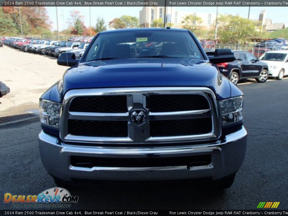 2014 Ram 2500 Tradesman Crew Cab 4x4 Blue Streak Pearl Coat / Black/Diesel Gray Photo #3