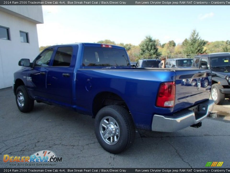 2014 Ram 2500 Tradesman Crew Cab 4x4 Blue Streak Pearl Coat / Black/Diesel Gray Photo #8