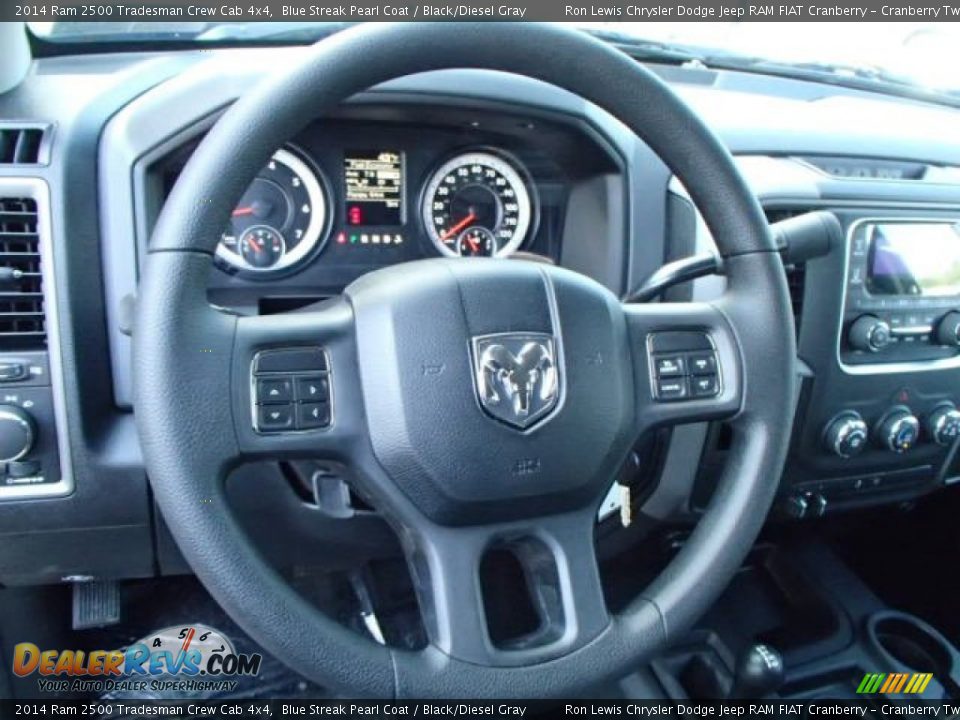2014 Ram 2500 Tradesman Crew Cab 4x4 Blue Streak Pearl Coat / Black/Diesel Gray Photo #19