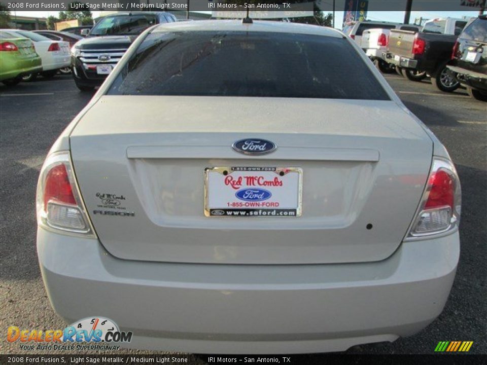 2008 Ford Fusion S Light Sage Metallic / Medium Light Stone Photo #5