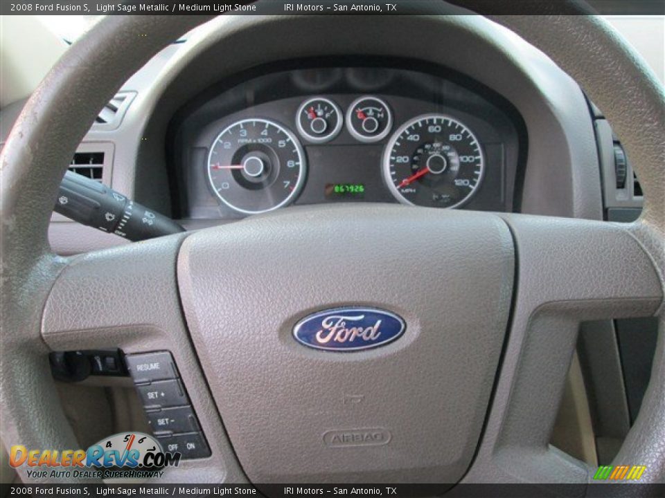 2008 Ford Fusion S Light Sage Metallic / Medium Light Stone Photo #17