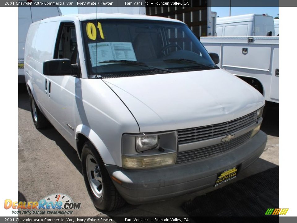 2001 Chevrolet Astro Commercial Van Ivory White / Pewter Photo #7
