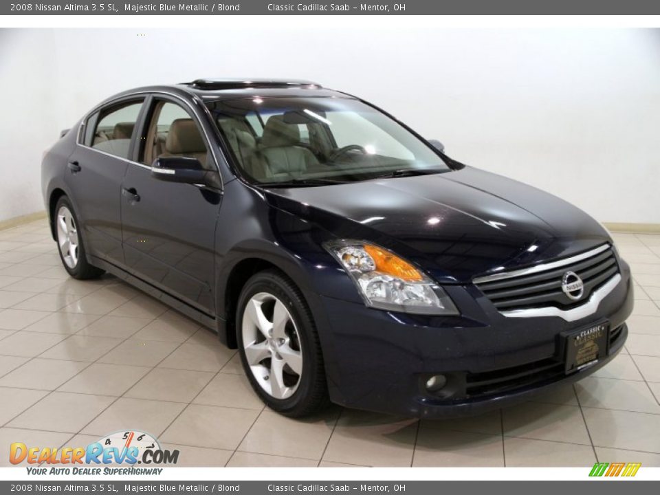 2008 Nissan Altima 3.5 SL Majestic Blue Metallic / Blond Photo #1