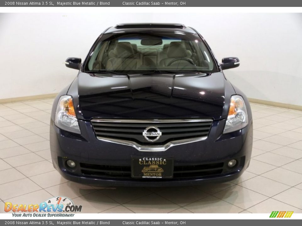 2008 Nissan Altima 3.5 SL Majestic Blue Metallic / Blond Photo #2