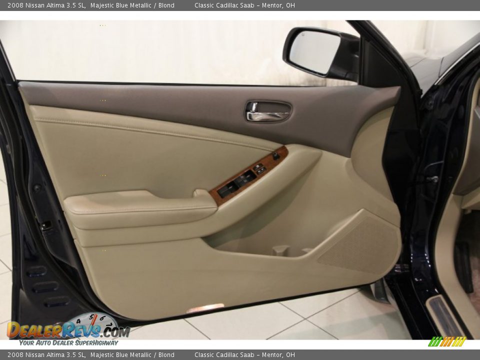 2008 Nissan Altima 3.5 SL Majestic Blue Metallic / Blond Photo #4