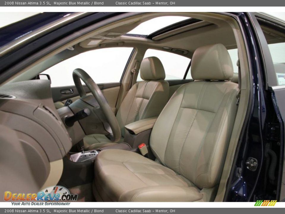 2008 Nissan Altima 3.5 SL Majestic Blue Metallic / Blond Photo #5