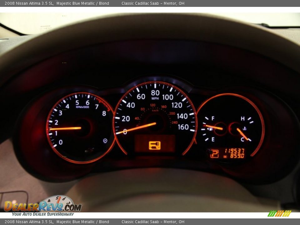 2008 Nissan Altima 3.5 SL Majestic Blue Metallic / Blond Photo #7