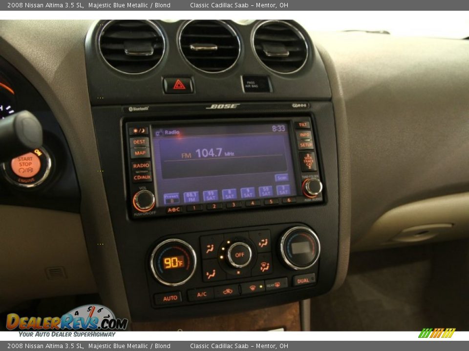 2008 Nissan Altima 3.5 SL Majestic Blue Metallic / Blond Photo #8