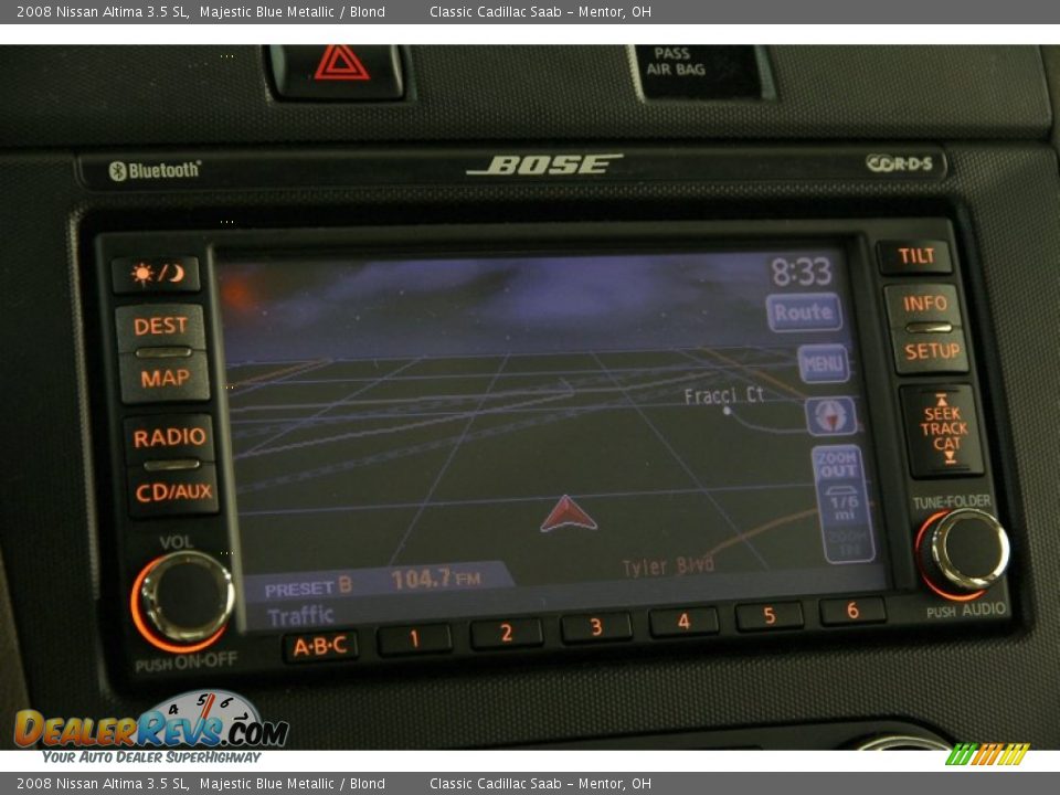 2008 Nissan Altima 3.5 SL Majestic Blue Metallic / Blond Photo #10