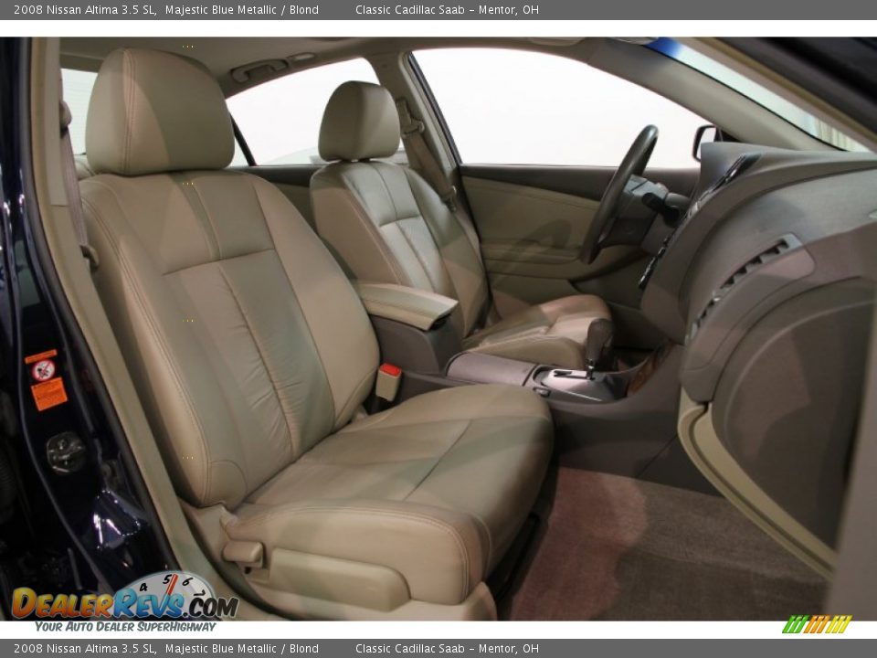 2008 Nissan Altima 3.5 SL Majestic Blue Metallic / Blond Photo #17