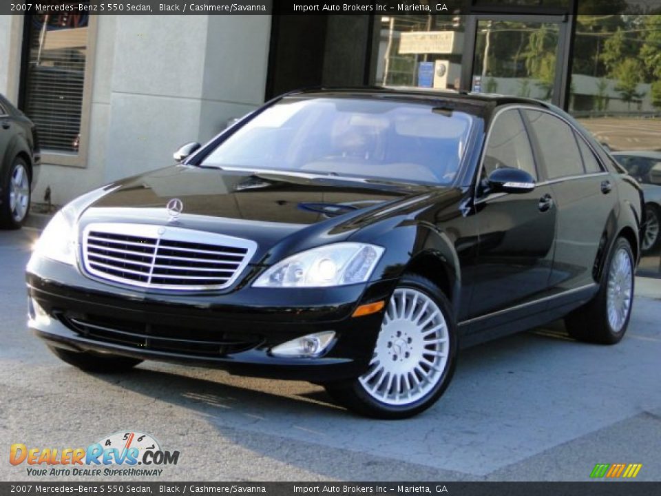 2007 Mercedes-Benz S 550 Sedan Black / Cashmere/Savanna Photo #1