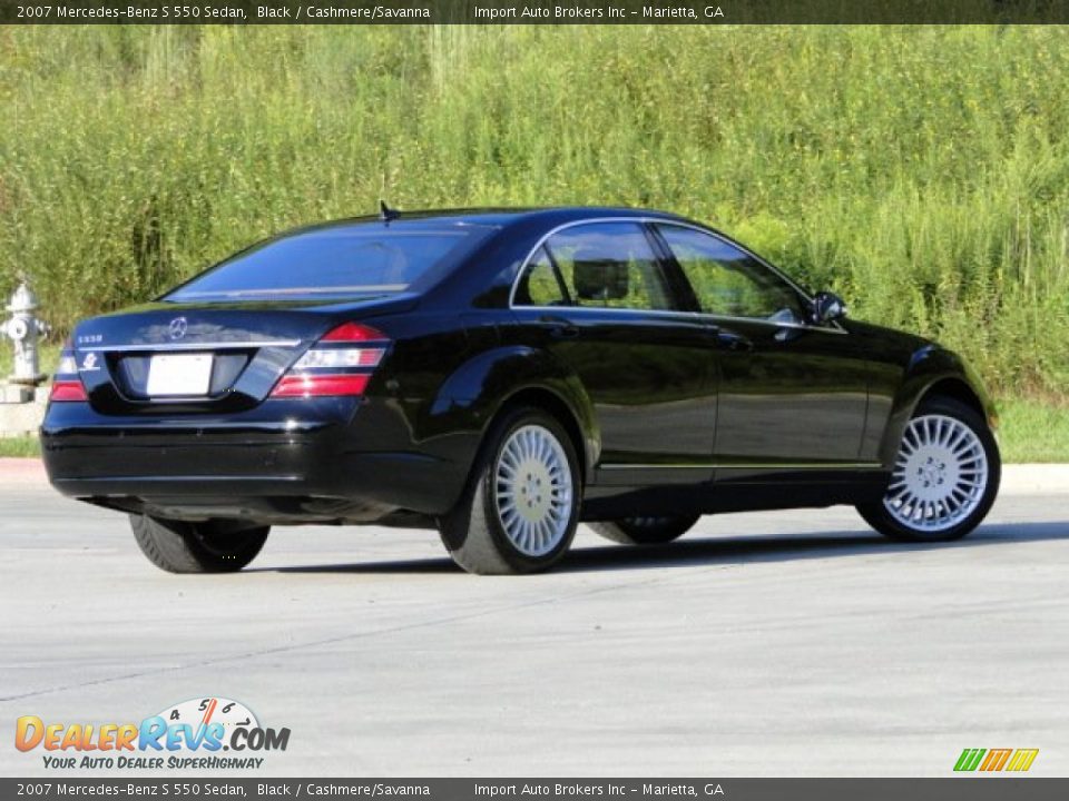 2007 Mercedes-Benz S 550 Sedan Black / Cashmere/Savanna Photo #3