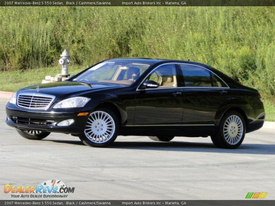 2007 Mercedes-Benz S 550 Sedan Black / Cashmere/Savanna Photo #4