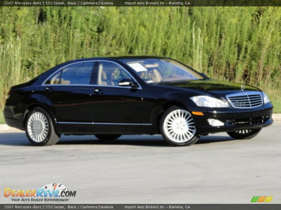 2007 Mercedes-Benz S 550 Sedan Black / Cashmere/Savanna Photo #6