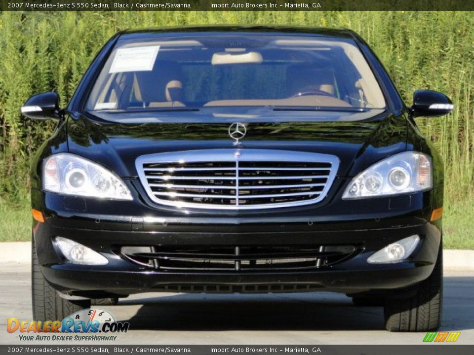 2007 Mercedes-Benz S 550 Sedan Black / Cashmere/Savanna Photo #7