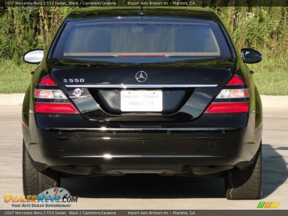 2007 Mercedes-Benz S 550 Sedan Black / Cashmere/Savanna Photo #8