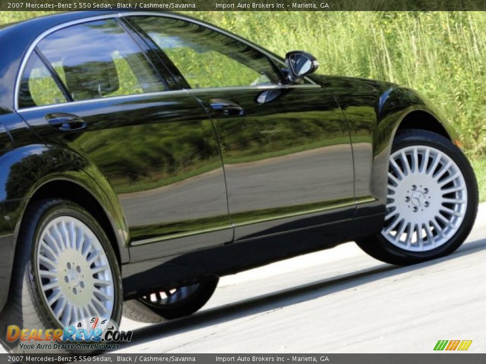 2007 Mercedes-Benz S 550 Sedan Black / Cashmere/Savanna Photo #9