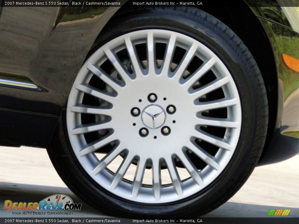 2007 Mercedes-Benz S 550 Sedan Black / Cashmere/Savanna Photo #10