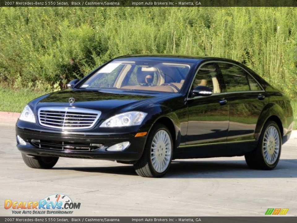 2007 Mercedes-Benz S 550 Sedan Black / Cashmere/Savanna Photo #11