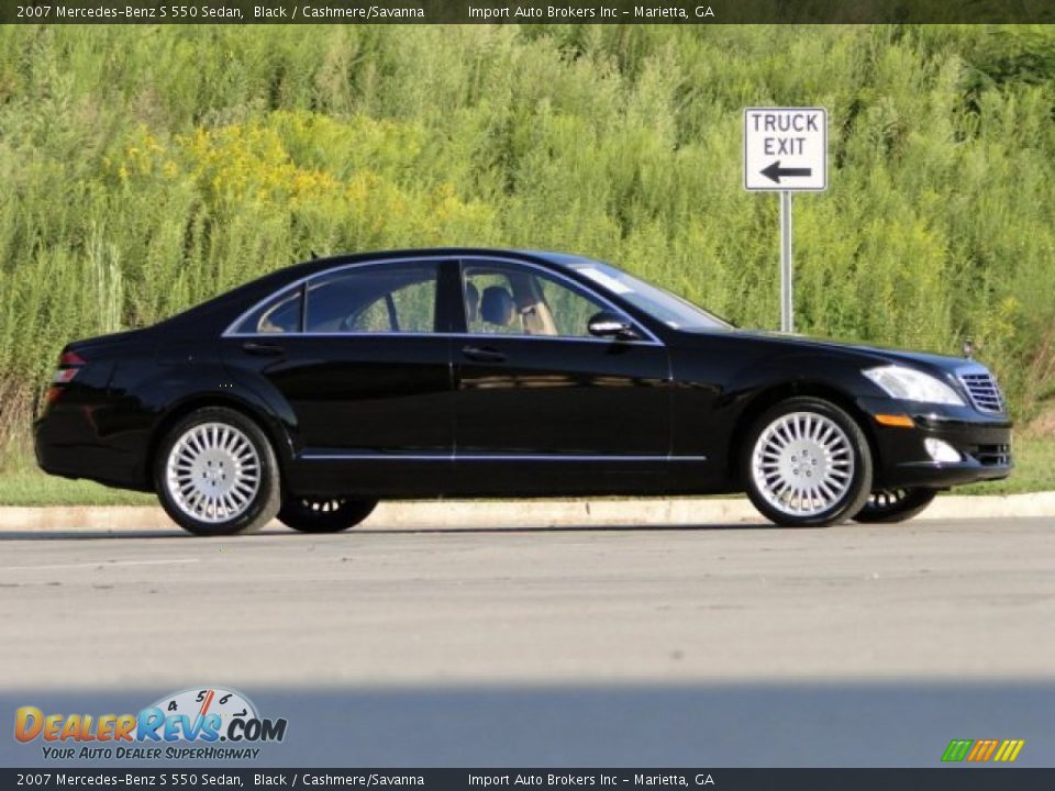 2007 Mercedes-Benz S 550 Sedan Black / Cashmere/Savanna Photo #12