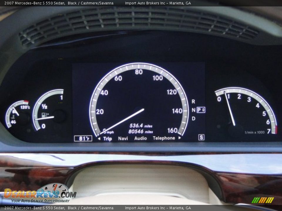 2007 Mercedes-Benz S 550 Sedan Black / Cashmere/Savanna Photo #15