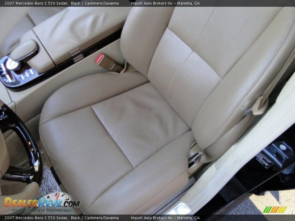 2007 Mercedes-Benz S 550 Sedan Black / Cashmere/Savanna Photo #16