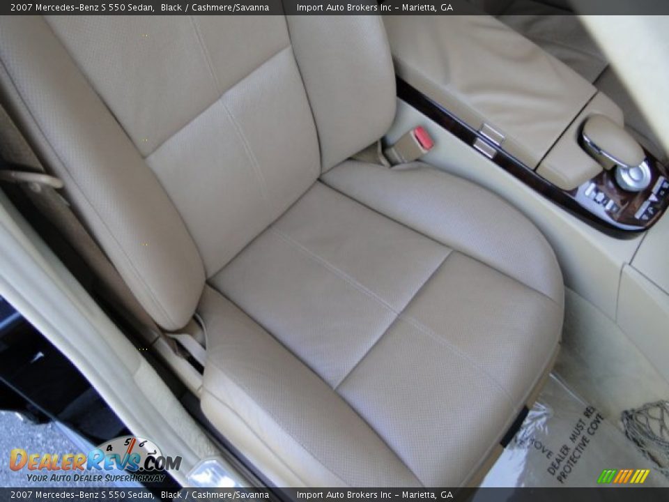 2007 Mercedes-Benz S 550 Sedan Black / Cashmere/Savanna Photo #17