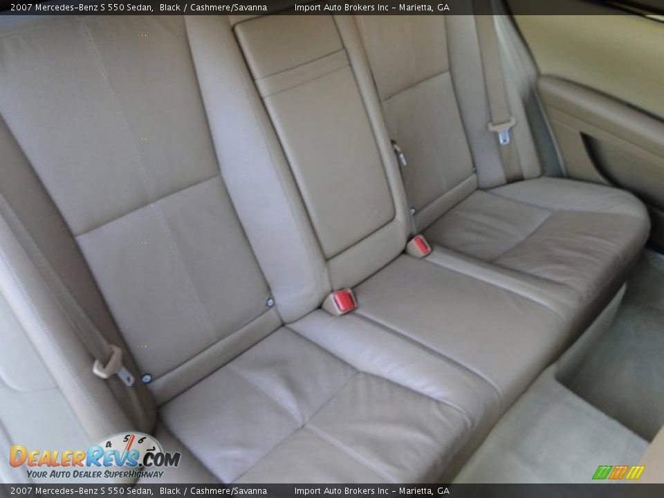 2007 Mercedes-Benz S 550 Sedan Black / Cashmere/Savanna Photo #18